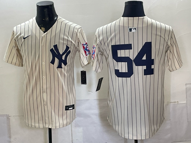 Men 2026 New York Yankees #54 white Nike MLB Jersey 0805->new york yankees->MLB Jersey